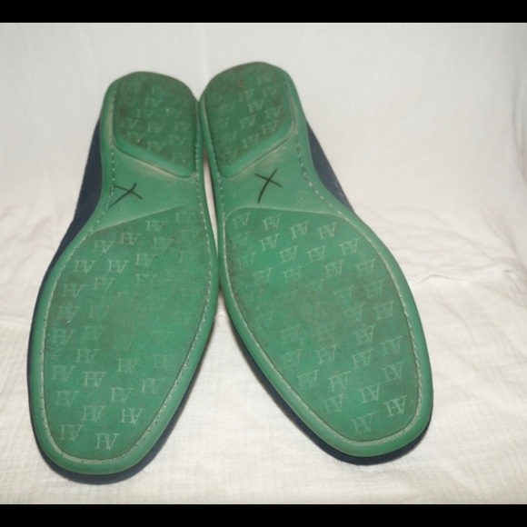 Austin Heller Suede Chathams Navy/Green Loafers - Picture 3 of 4